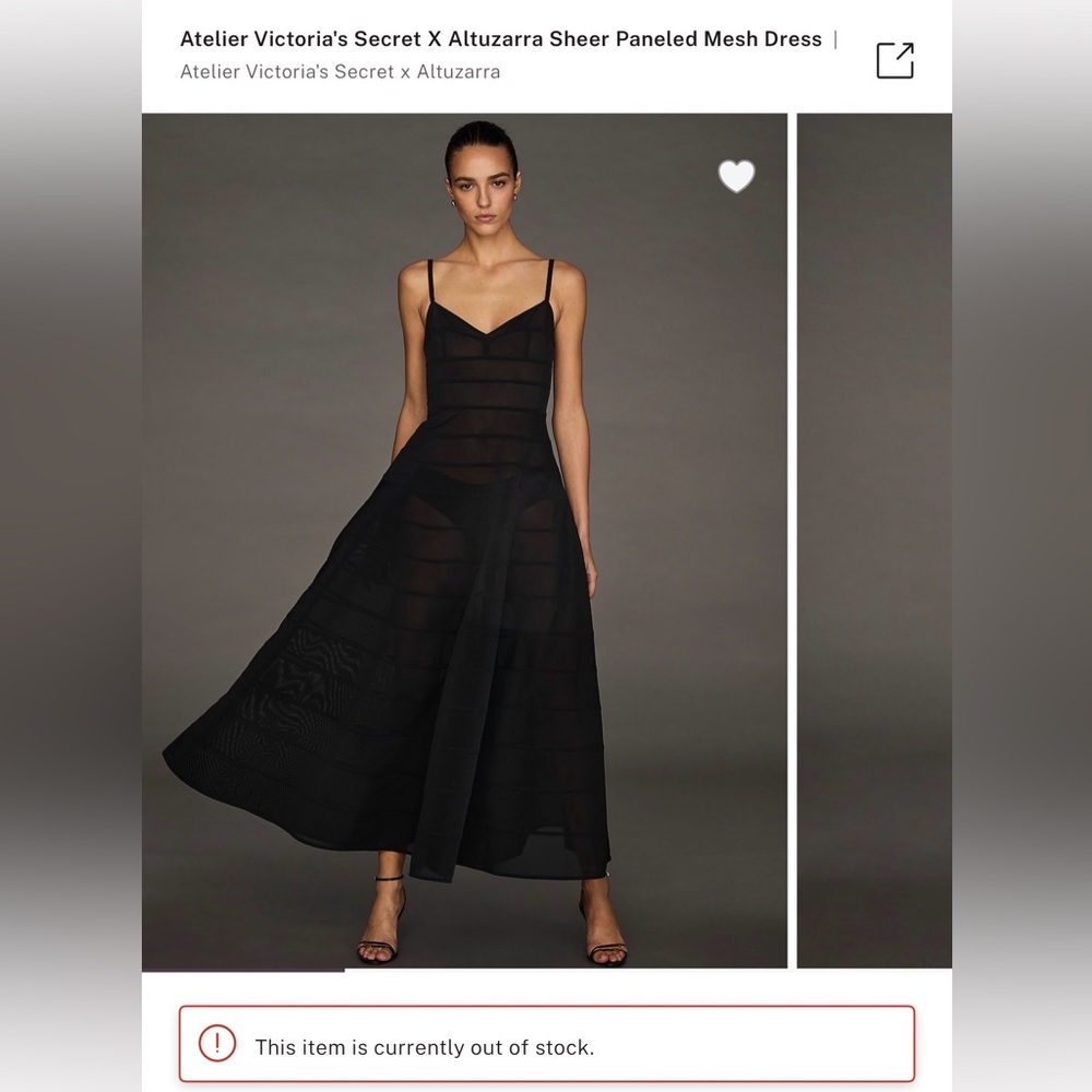 Atelier Victoria Secret X Altuzarra Sheer mesh dress —NWT